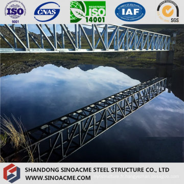 Pont en treillis de structure métallique en acier